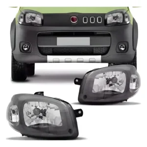 Juego Optica Fiat Uno Novo Way Cargo 2010 A 2020 Fondo Negro Ambos Lados