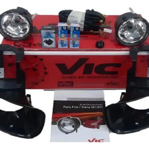 Kit Faros Auxiliares Fiat Palio F1 2001 A 2007 C/ Soportes Vidrio