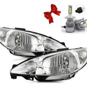 Juego Optica Peugeot 206 Parabola Simple H4 Ambos Lados