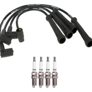 Kit Cables Ferrazzi Y Bujías Renault Logan Motor K7m 1.6 8v Negro