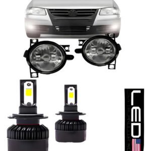 Juego Faro Auxiliar Vw Gol 06/13 (g4) Con Creeled Ambos Lados