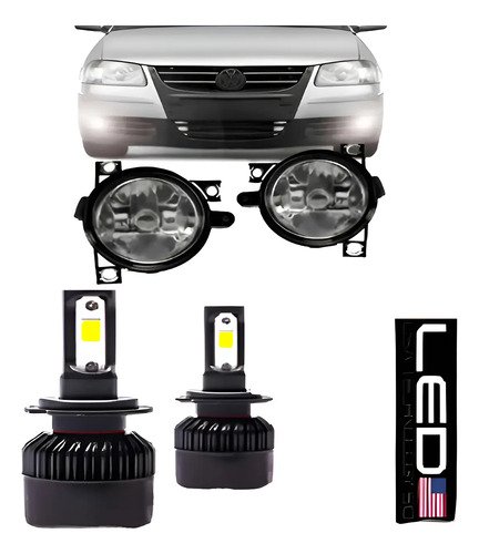 Juego Faro Auxiliar Vw Gol 06/13 (g4) Con Creeled Ambos Lados