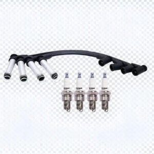 Kit Cables Ferrazzi Y Bujías Ford Ecosport Aluminio 1.6 8v Negro