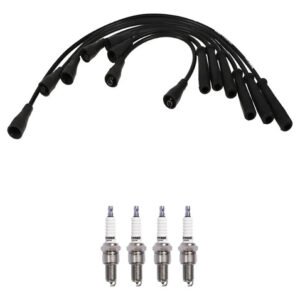 Kit Cables Ferrazzi Y Bujías Chevrolet Chevy Pickup Y 400 Negro