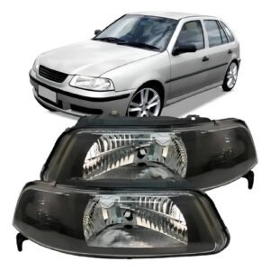 Optica Faro Delantero Gol G3 Fondo Negro Oferta Juego Kit X2 Ambos Lados