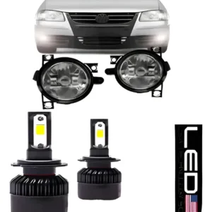 Juego Faro Auxiliar Vw Gol Country 06/14 (g4) Con Creeled Ambos Lados