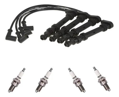 Kit Cables Superior + Bujias Ferrazzi Palio Siena Marea 9705 Negro