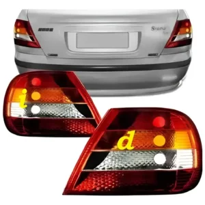 Juego Par Faro Trasero Fiat Siena 2001/03 Fire Base Roja