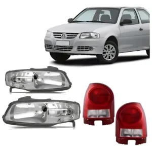 Juego X2 Opticas + Faros Traseros De Vw Gol G4 Power 4ta Ambos Lados