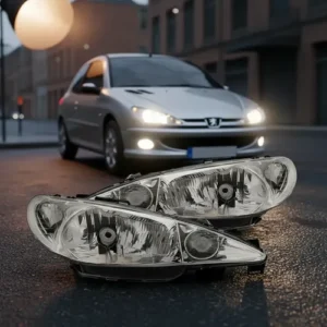 Juego De Opticas Calidad Original Peugeot 206 Simple H4 Ambos Lados