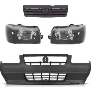 Opticas Fondo Negro + Paragolpe + Parrrilla Fiat Uno Fire ! Ambos Lados