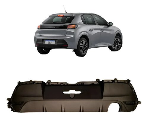 Spoiler Trasero Para Peugeot 208 2025 2026 ++ Calidad Pura! Negro - foto 2