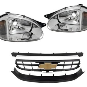Juego De Opticas Chevrolet Corsa Cromada + Parrilla 4 Piezas Ambos Lados