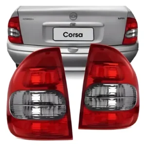 Juego Par Faro Trasero Chevrolet Corsa 4 Puertas 00/adel Ambos Lados Rojo